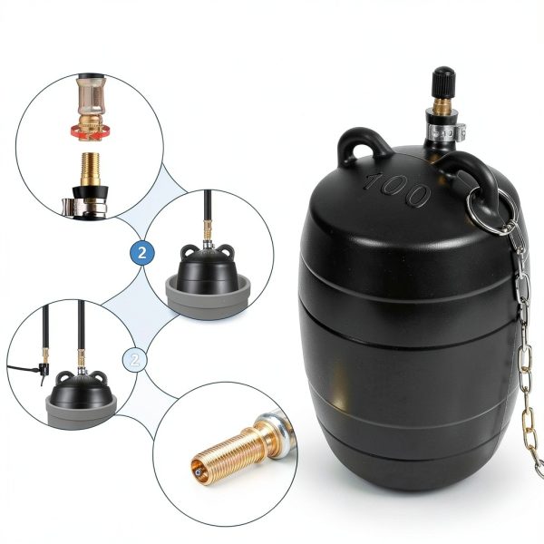Inflatable Pipe Test Plug 4" ChargeCrew Plug with 39.37" Hose-2