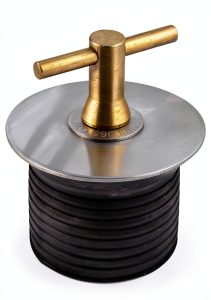 Shaw Plugs 2-3/4" Expansion Plug – Brass Zinc‑Plated Steel, Neoprene-0