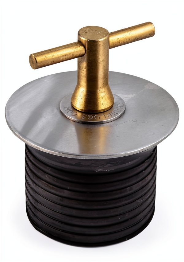 Shaw Plugs 2-3/4" Expansion Plug – Brass Zinc‑Plated Steel, Neoprene-0