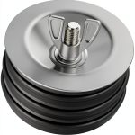 Dreyoo 1 Pcs 3 Inch End of Pipe Gripper Mechanical Plug, Steel Drain Pipe Cover with Galvanized Screw and Wing Nut for Outdoor Sewer Cleanout Drain-0
