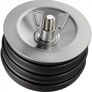 Dreyoo 1 Pcs 3 Inch End of Pipe Gripper Mechanical Plug, Steel Drain Pipe Cover with Galvanized Screw and Wing Nut for Outdoor Sewer Cleanout Drain-0
