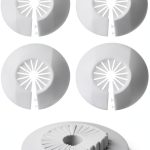 Escutcheon Plate Flange Pipe Covers 6pcs White ZAAWUUT Snap-On-0