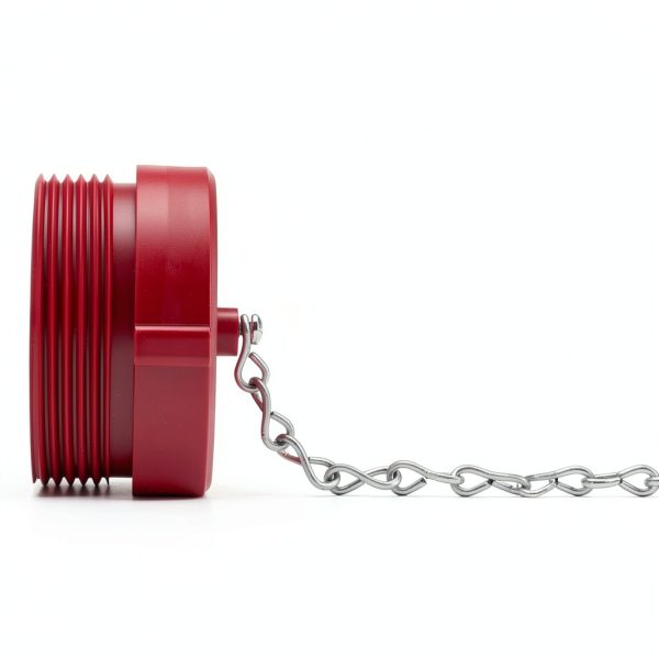 2 1/2" Red Plastic FDC Plug NH Expansion Plug Male Thread 3.06" OD-3