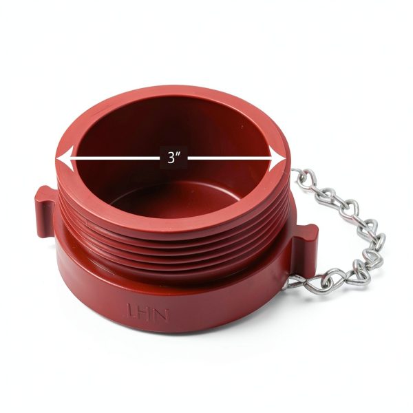 2 1/2" Red Plastic FDC Plug NH Expansion Plug Male Thread 3.06" OD-1