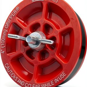 Plastic Plug Oatey 33403 4-Inch Red with Galvanized Screw and Wing Nut-0