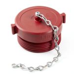 2 1/2" Red Plastic FDC Plug NH Expansion Plug Male Thread 3.06" OD-0