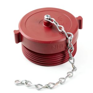 2 1/2" Red Plastic FDC Plug NH Expansion Plug Male Thread 3.06" OD-0