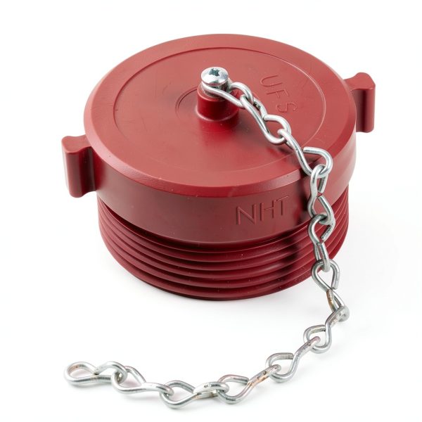 2 1/2" Red Plastic FDC Plug NH Expansion Plug Male Thread 3.06" OD-0