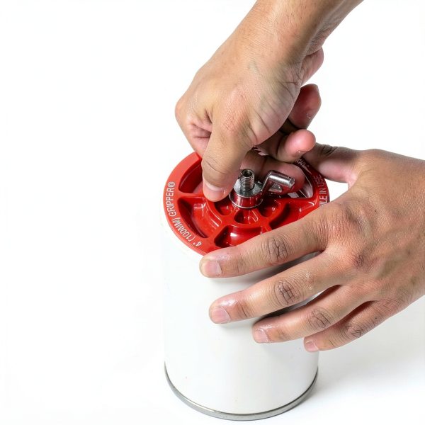 Plastic Plug Oatey 33403 4-Inch Red with Galvanized Screw and Wing Nut-1